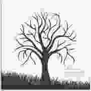 Wedding Tree Leinwand Hochzeitsbaum Henry (bis 80 Gäste) 30 x 30 cm schwarz