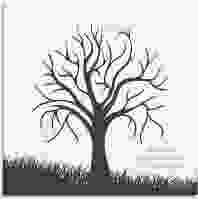 Wedding Tree Leinwand "Hochzeitsbaum Henry" (bis 80 Gäste) 30 x 30 cm schwarz