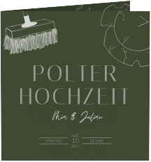 Hochzeitseinladung "Polterhochzeit"