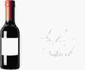 Piccoloetikett Hochzeit "Federschrift"
