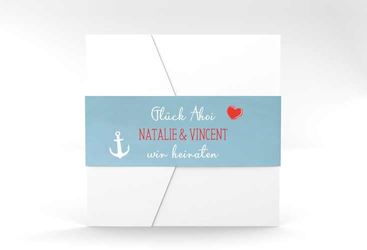 Hochzeitseinladung "Ehehafen" Pocketfold