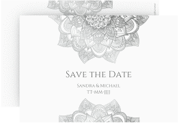 Klick: Details zu Save the Date-Karte Hochzeit "Delight" anzeigen Save the Date-Karte Hochzeit Delight A6 Karte quer grau