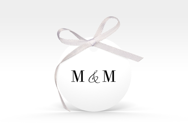 Geschenkanhänger Hochzeit Suits Geschenkanhänger, rund schwarz