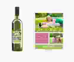 Etichette vino matrimonio collezione Nizza Etikett Weinflasche 4er Set rosa