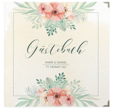 Klick: Details zu Gästebuch Selection Hochzeit "Surfinia" anzeigen Gästebuch Selection Hochzeit Surfinia Leinen-Hardcover apricot