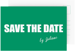 Save the Date-Postkarte Geburtstag Zig A6 Postkarte gruen