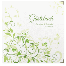 Klick: Details zu Gästebuch Selection Hochzeit "Lilly" anzeigen Gästebuch Selection Hochzeit Lilly Leinen-Hardcover gruen