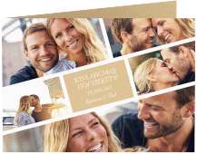 Klick: Details zu Hochzeitseinladung "Rise" anzeigen Hochzeitseinladung Rise A6 Klappkarte quer beige