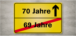 Einladung 70. Geburtstag Julian/Juliane lange Karte quer