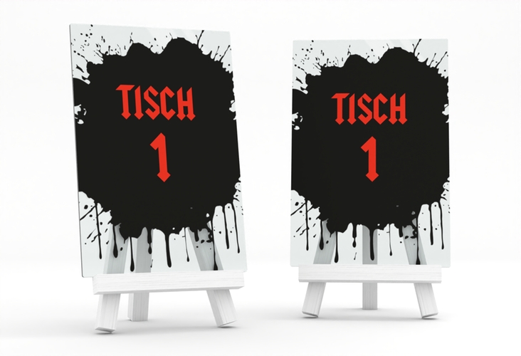 Tischnummer Acryl Hochzeit Hardrock Tischaufsteller Acryl für Rockband-Fans
