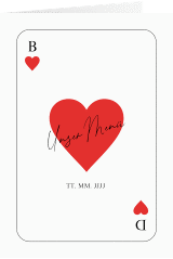 Menükarte Hochzeit "Kartenspiel"