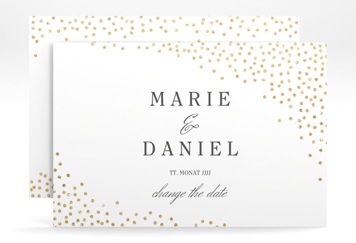 Change the Date-Karte Glitter A6 Karte quer