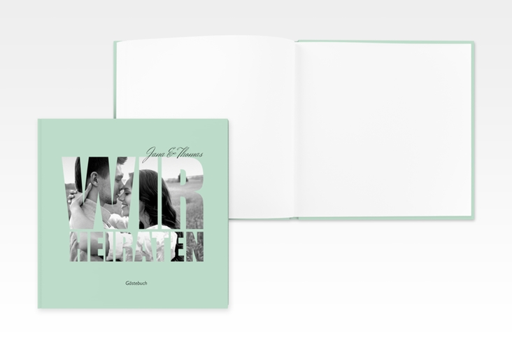 Gästebuch Creation Hochzeit Letters 20 x 20 cm, Hardcover mint