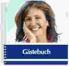 Gästebuch Geburtstag Gerd/Gerda Ringbindung blau mit Foto