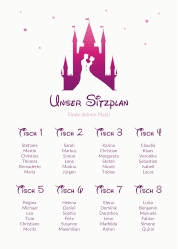 Klick: Details zu Sitzplan Poster Hochzeit "Castle" anzeigen Sitzplan Poster Hochzeit Castle 50 x 70 cm Poster pink