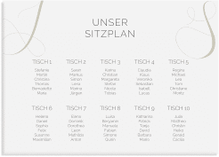 Sitzplan Leinwand Hochzeit "Eheschließung"