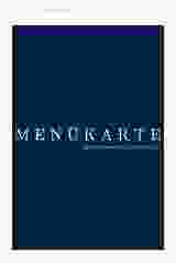 Menükarte Hochzeit Simply A5 Klappkarte hoch blau