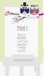 Tischaufsteller Hochzeit Eulenliebe Tischaufsteller beige