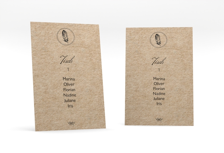 Tischaufsteller Hochzeit Colorado Tischaufsteller Kraftpapier