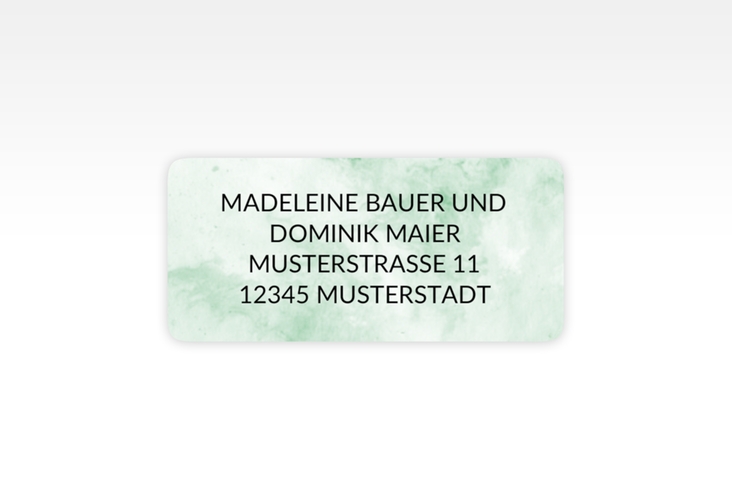Absenderetikett Hochzeit Marble 45,7 x 21,2 mm gruen