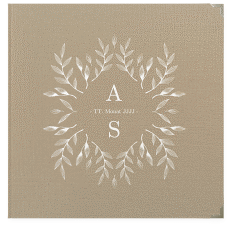 Klick: Details zu Gästebuch Selection Hochzeit "Blattwerk" anzeigen Gästebuch Selection Hochzeit Blattwerk Leinen-Hardcover Kraftpapier