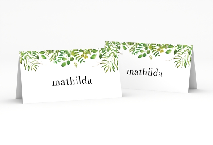 Tischkarte Hochzeit Botany Tischkarten weiss