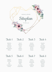 Klick: Details zu Sitzplan Postet Hochzeit "Herzgold" anzeigen Sitzplan Postet Hochzeit Herzgold 50 x 70 cm Poster weiss