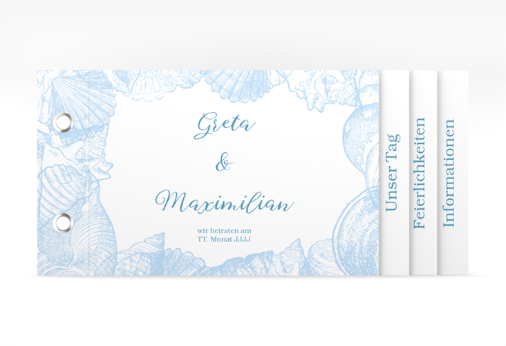 Hochzeitseinladung Muschelreich Booklet