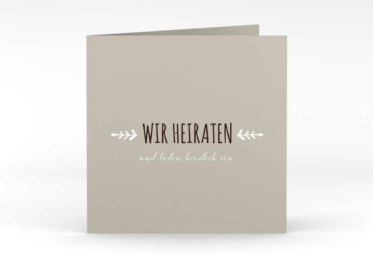 Hochzeitseinladung Eden quadr. Klappkarte weiss hochglanz