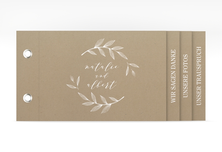Danksagung Hochzeit  Naturelove Booklet weiss
