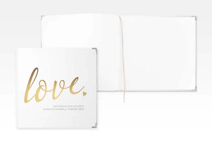 Gästebuch Selection Hochzeit Glam Leinen-Hardcover weiss