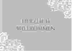Willkommensschild Poster Vintage 70 x 50 cm Poster grau mit floraler Spitze