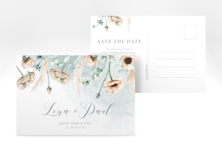 Save the Date-Postkarte Anemone A6 Postkarte