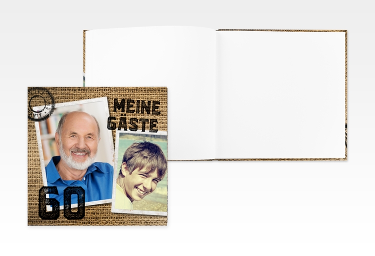 Gästebuch Creation Geburtstag Lifetime 20 x 20 cm, Hardcover braun
