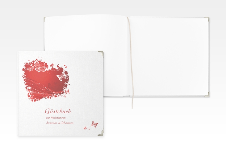 Gästebuch Selection Hochzeit Mailand Leinen-Hardcover rot