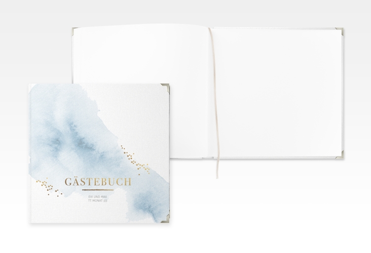 Gästebuch Selection Hochzeit Pastell Leinen-Hardcover blau