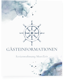 Gästemappe A4 Meerzeit Gästemappe A4 blau