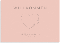 Klick: Details zu Willkommensschild Leinwand "Lebenstraum" anzeigen Willkommensschild Leinwand Lebenstraum 70 x 50 cm Leinwand rosa
