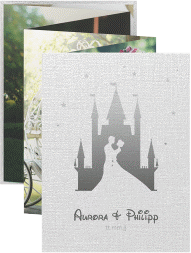 Klick: Details zu Foto-Leporello Hochzeit "Castle" anzeigen Foto-Leporello Hochzeit Castle Leporello grau