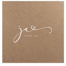 Klick: Details zu Gästebuch Selection Hochzeit "Jawort" anzeigen Gästebuch Selection Hochzeit Jawort Leinen-Hardcover beige modern minimalistisch mit veredelter Aufschrift
