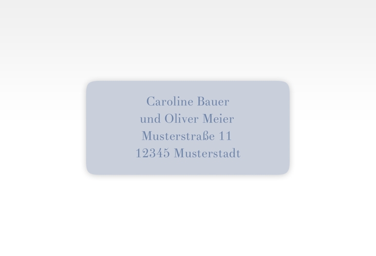 Absenderetikett Hochzeit Moment 45,7 x 21,2 mm blau