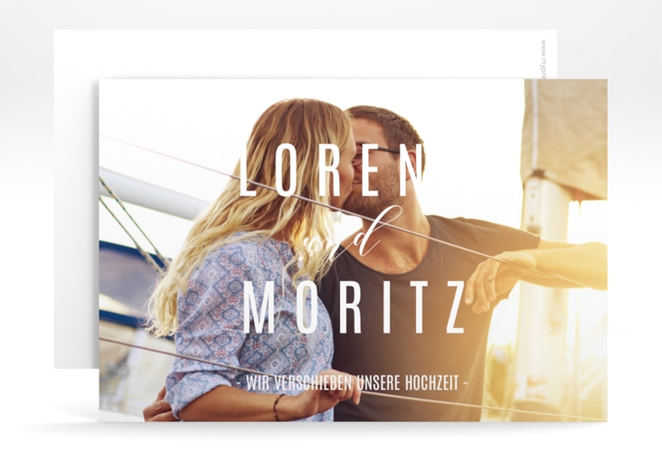 Change the Date-Karte Memory A6 Karte quer weiss hochglanz