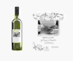 Etichette vino matrimonio collezione Palma Etikett Weinflasche 4er Set marrone