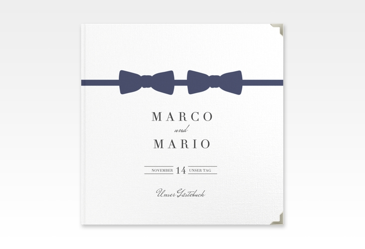Gästebuch Selection Hochzeit Suits Leinen-Hardcover blau