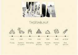 Tagesablauf Poster Hochzeit Letters 70 x 50 cm Poster beige