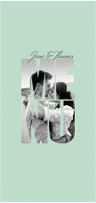 Menükarte Hochzeit Letters lange Karte hoch mint