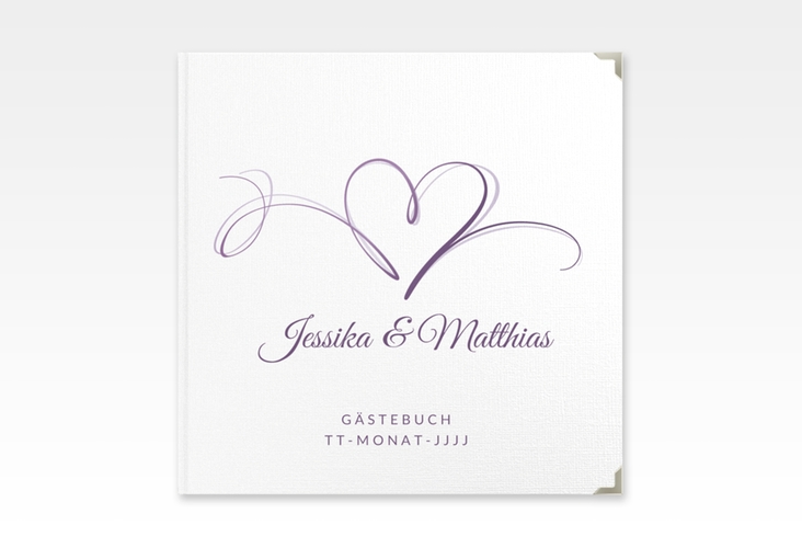 Gästebuch Selection Hochzeit Envie Leinen-Hardcover lila