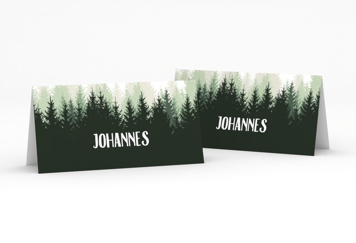 Tischkarte Hochzeit Forest Tischkarten gruen