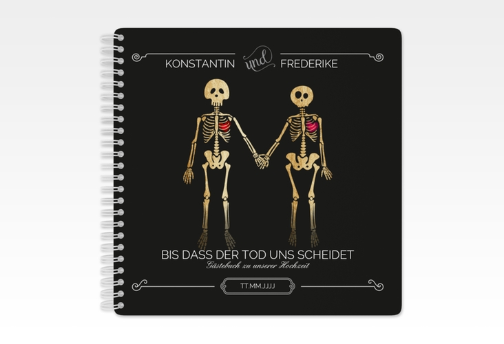 Gästebuch Hochzeit Bones Ringbindung