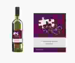 Etichette vino matrimonio collezione Bergamo Etikett Weinflasche 4er Set fucsia